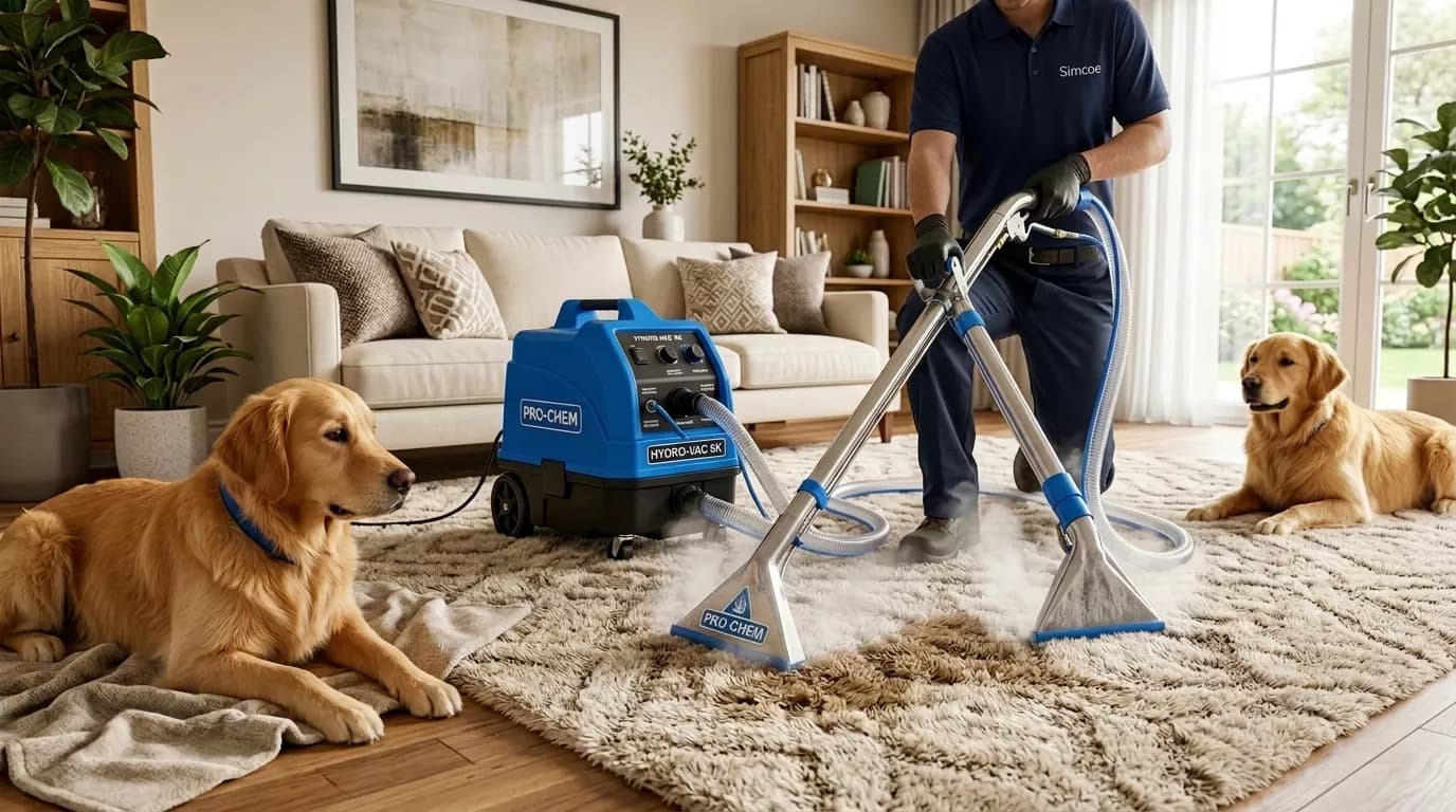 Pet stain enzyme treatment scene