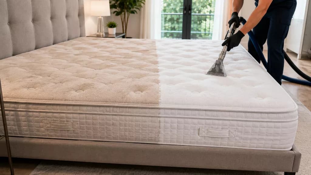 Illustrative mattress cover fabric refresh comparison