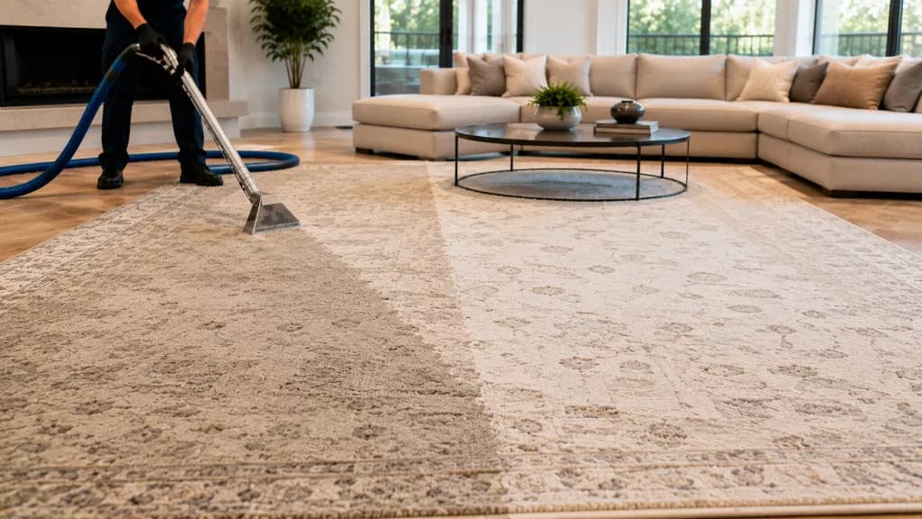 Illustrative area rug cleaning comparison